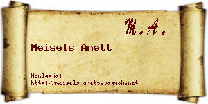 Meisels Anett névjegykártya